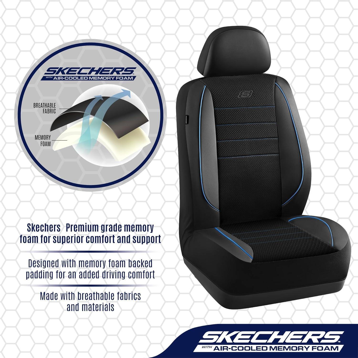 Funda de Asiento Skechers con Espuma de Memoria - Azul