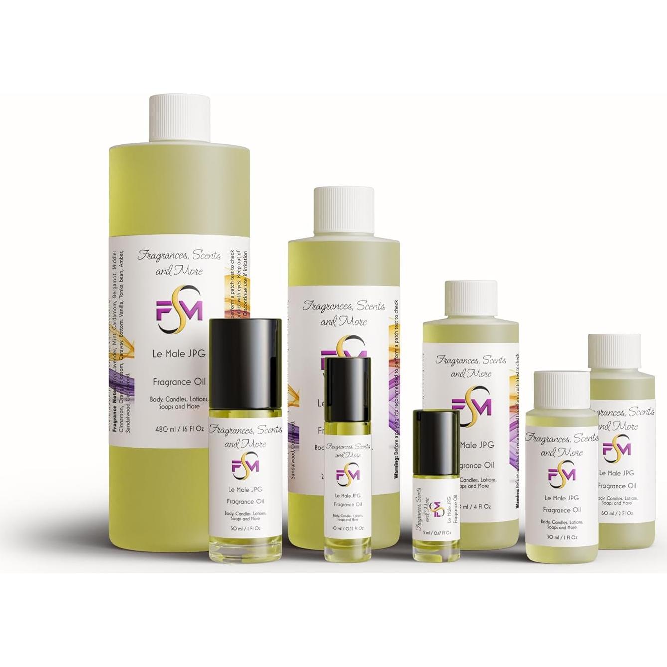 Aceite de Fragancia Le Male JPG 5ml Roll On Vidrio