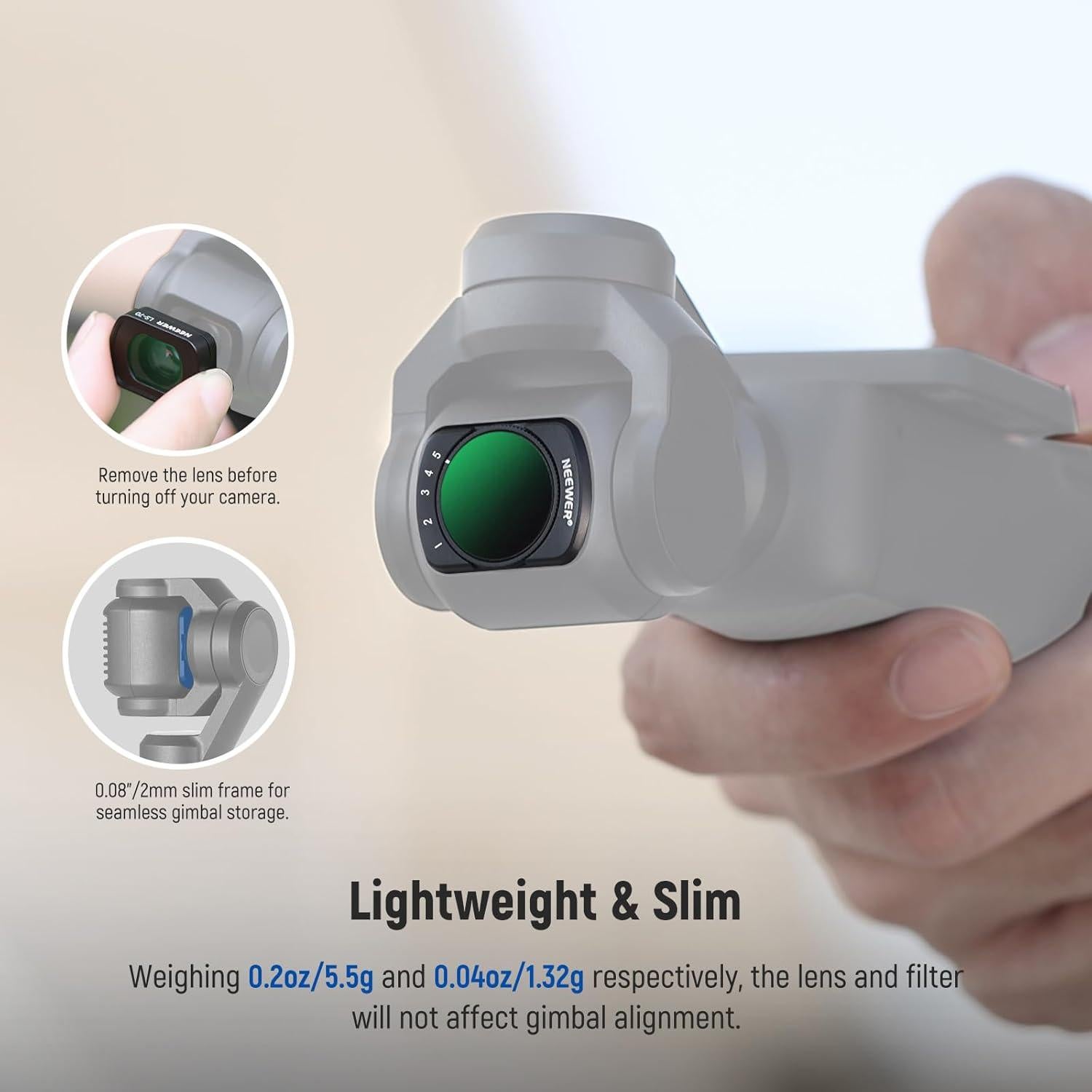 Juego de Filtros ND Magnéticos NEEWER para DJI Osmo Pocket 3
