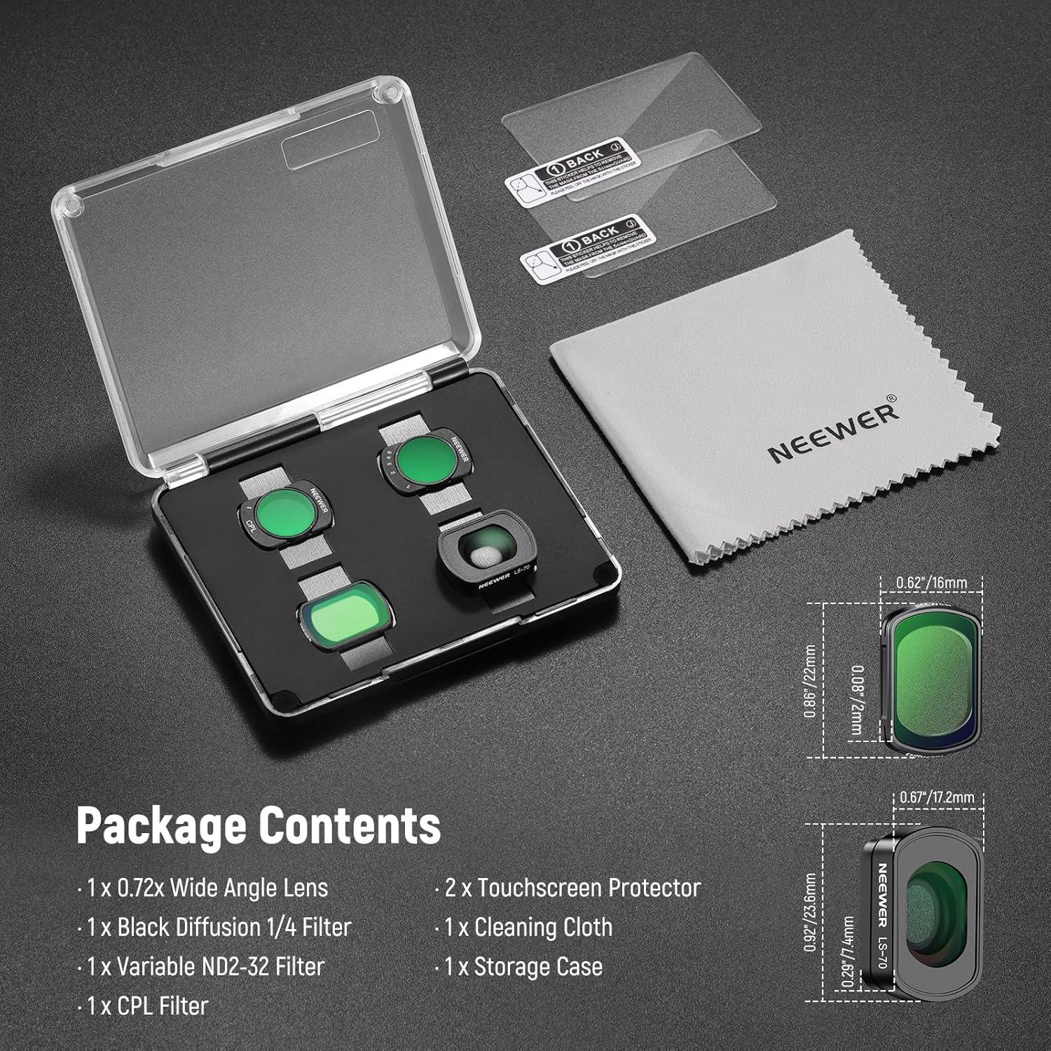 Juego de Filtros ND Magnéticos NEEWER para DJI Osmo Pocket 3