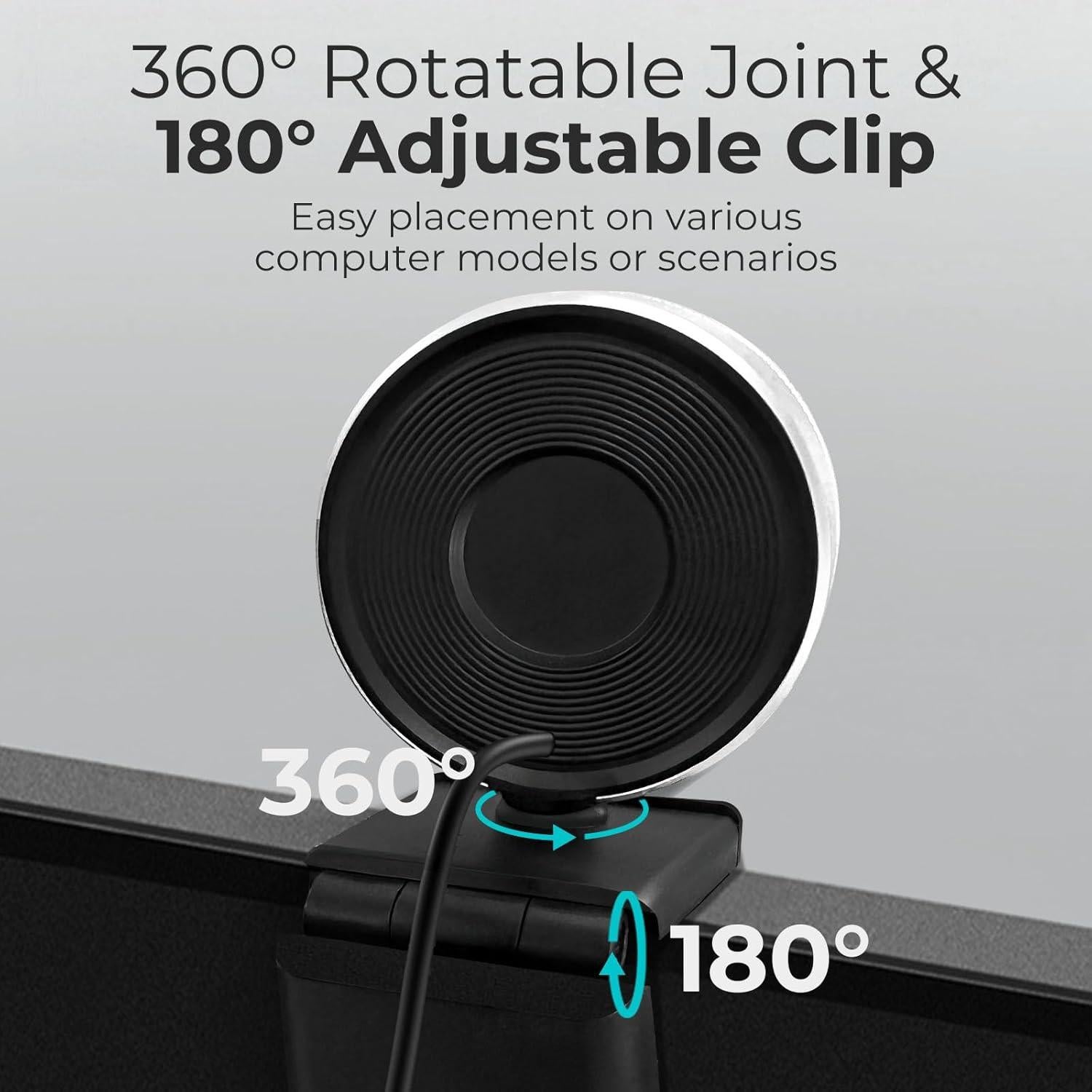 Cámara Web 2K PixelForge con Micrófono y Luz Ajustable