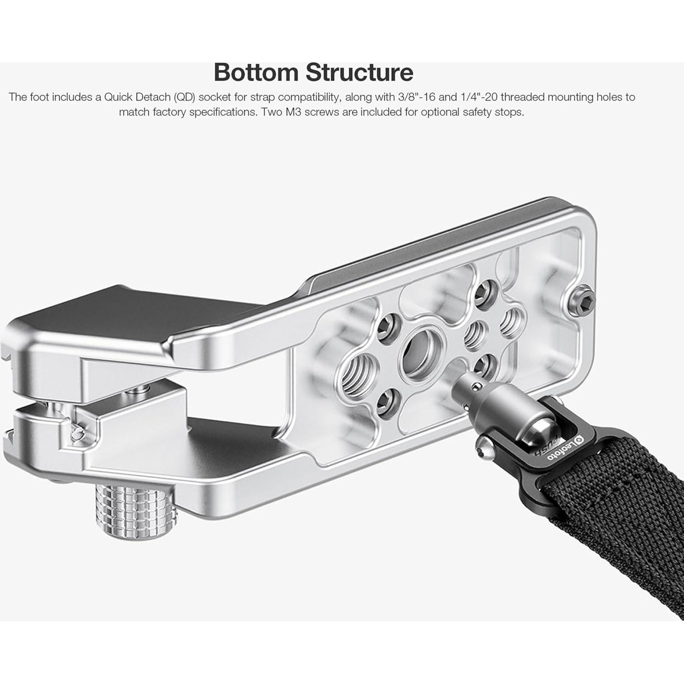 Pie de reemplazo Leofoto CF-07W para Canon RF70-200mm y RF24-105mm