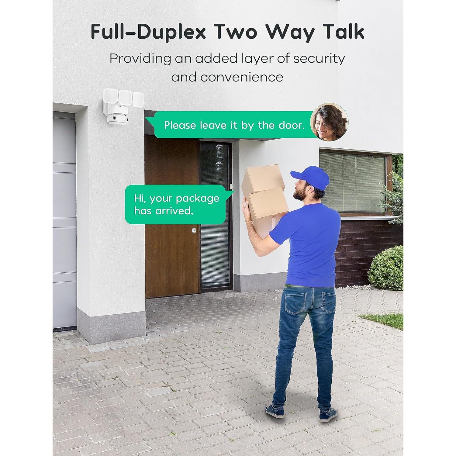 Cámara de Seguridad Floodlight Winees F2 Pro 2K HD 180°