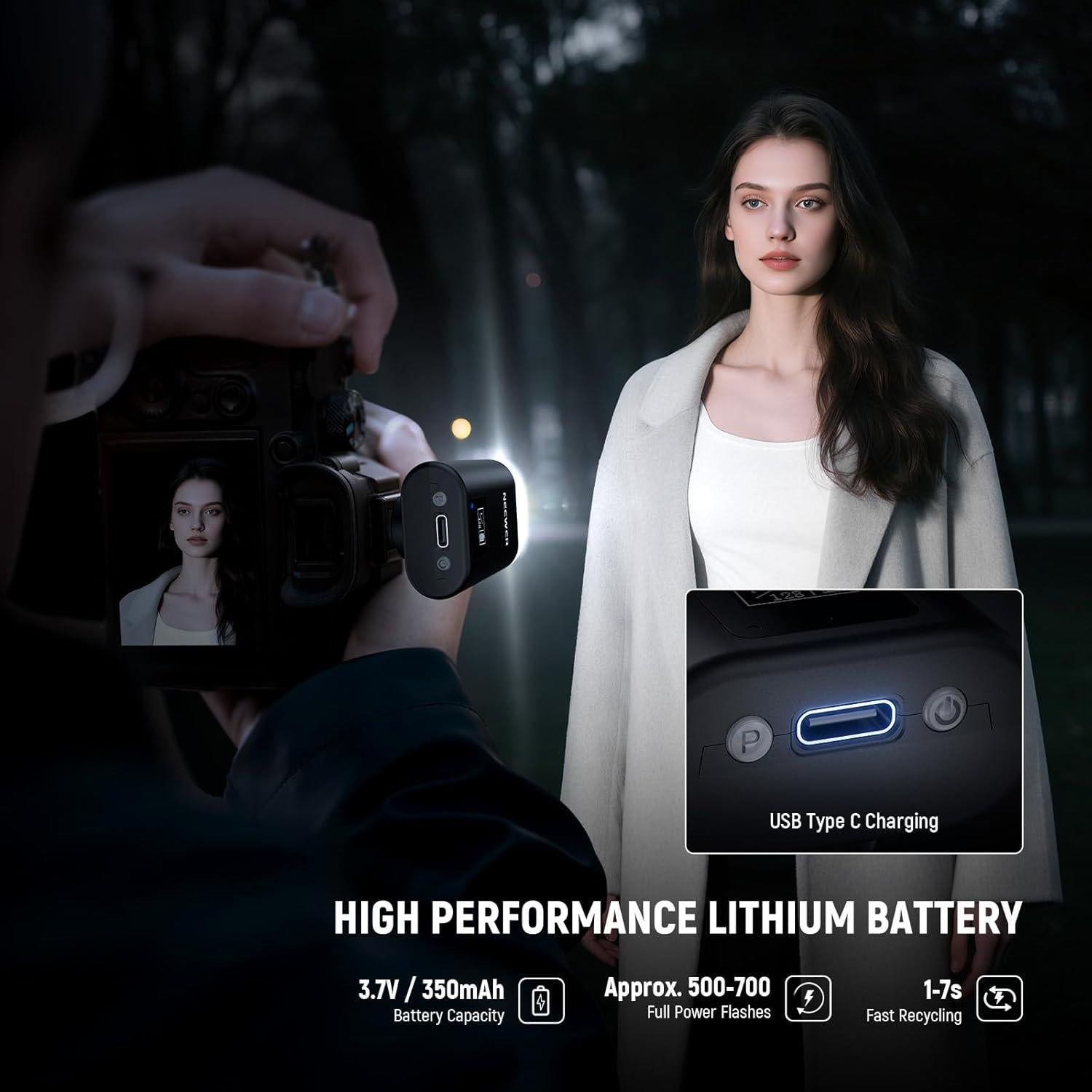 Flash Mini NEEWER N12 para Cámara DSLR, Luz de Relleno 5600K