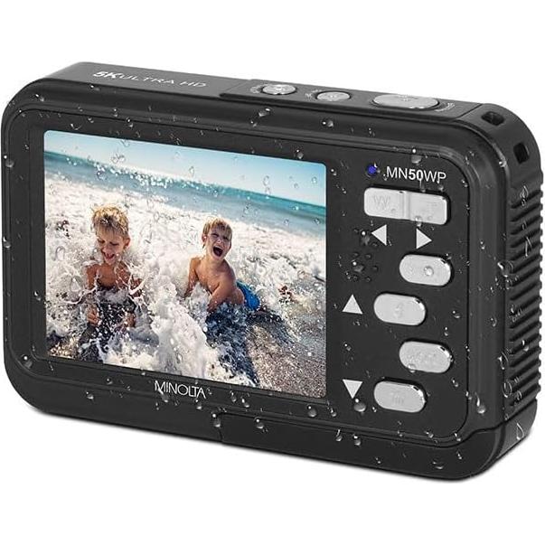 Cámara Digital Submarina Minolta MN50WP 48MP 5K HD Resistente Agua