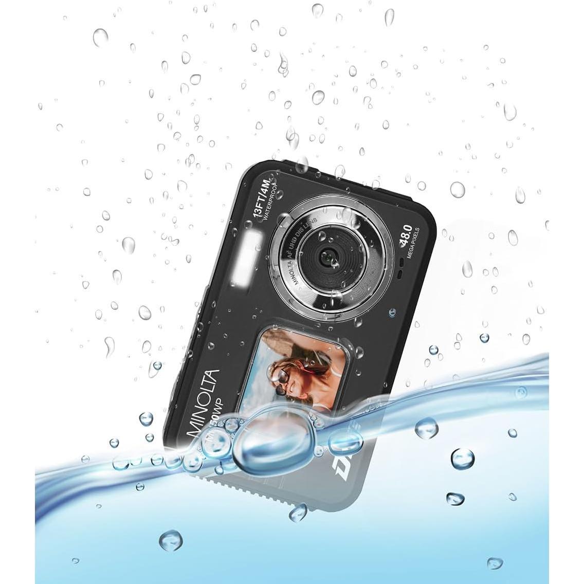 Cámara Digital Submarina Minolta MN50WP 48MP 5K HD Resistente Agua