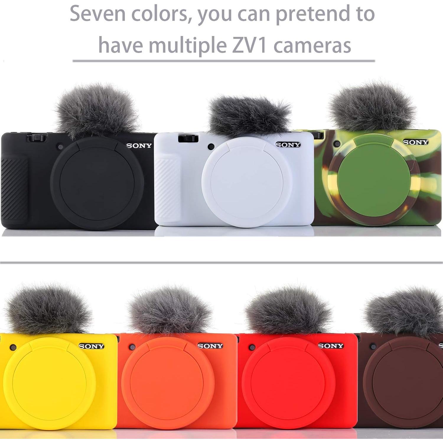 Funda protectora para cámara Sony ZV-1 - Silicona negra