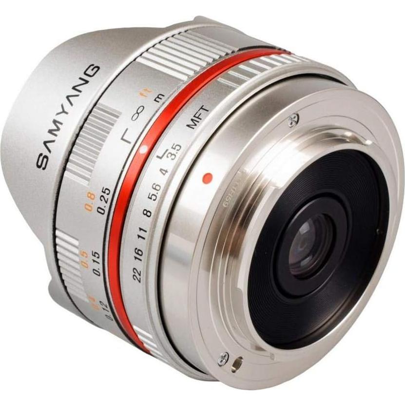 Lente Fisheye Samyang 7.5mm F3.5 Manual Micro 4/3 Plata