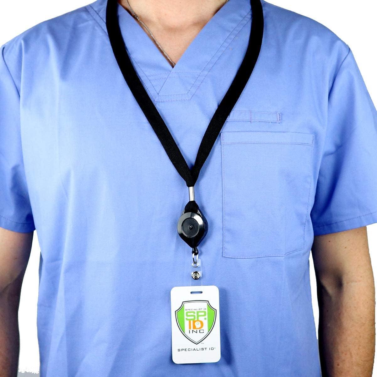 Lanyard con Carrete Bloqueable Specialist ID Negro 82,55 cm