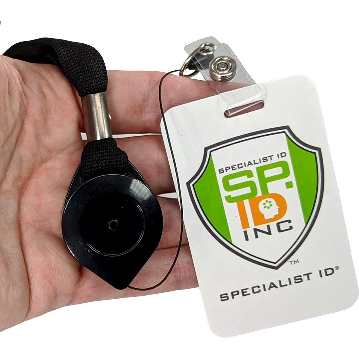 Lanyard con Carrete Bloqueable Specialist ID Negro 82,55 cm