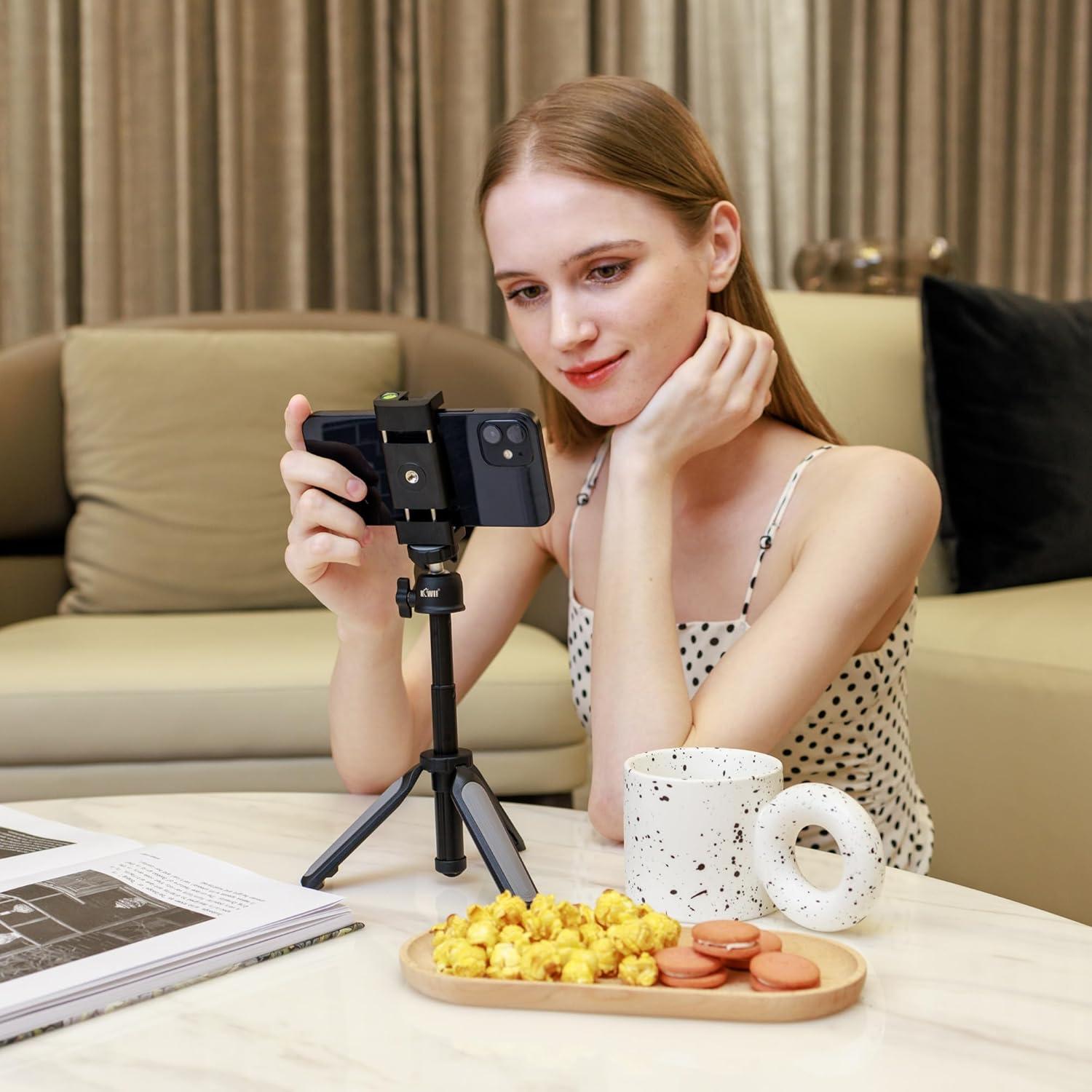 Trípode Mini Extensible KIWIFOTOS para Cámaras y Smartphones