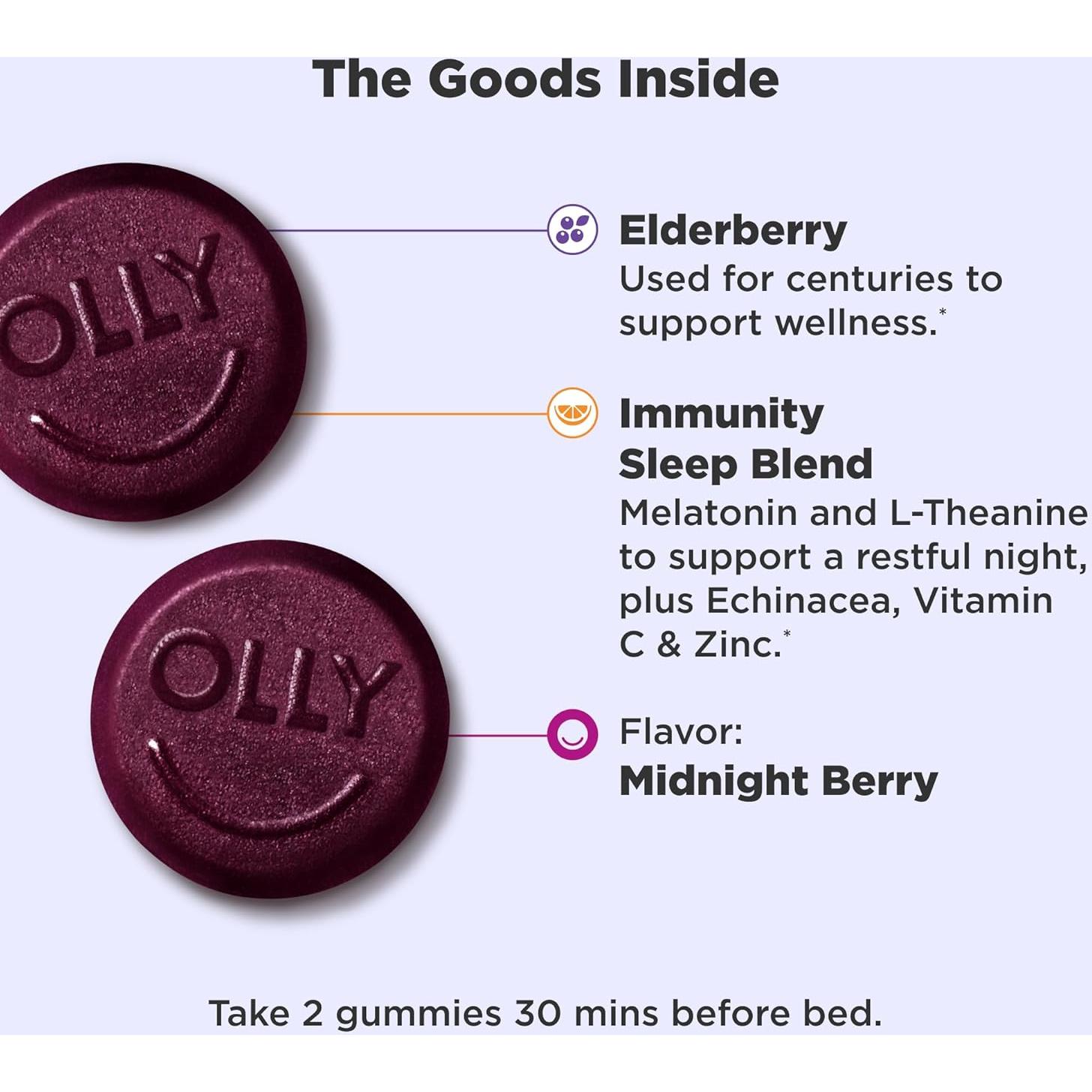 Gominolas OLLY Sueño Inmunidad 36 Unidades Vitamina C Zinc