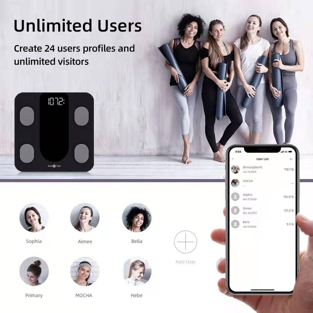 Báscula Inteligente RunSTAR Digital 180 kg con Aplicación