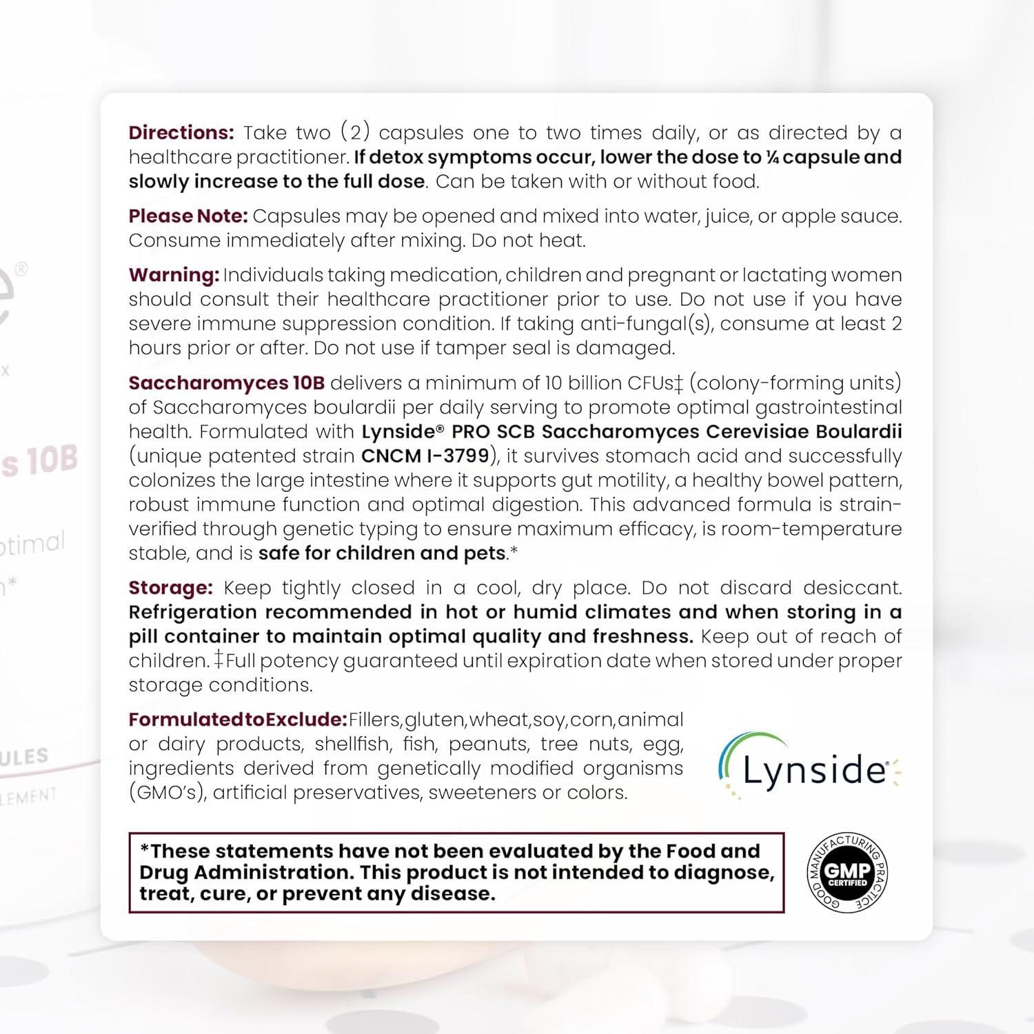 Probioticos Saccharomyces Boulardii 10 Mil Millones CFU - Pure TheraPro Rx - 60 Cápsulas