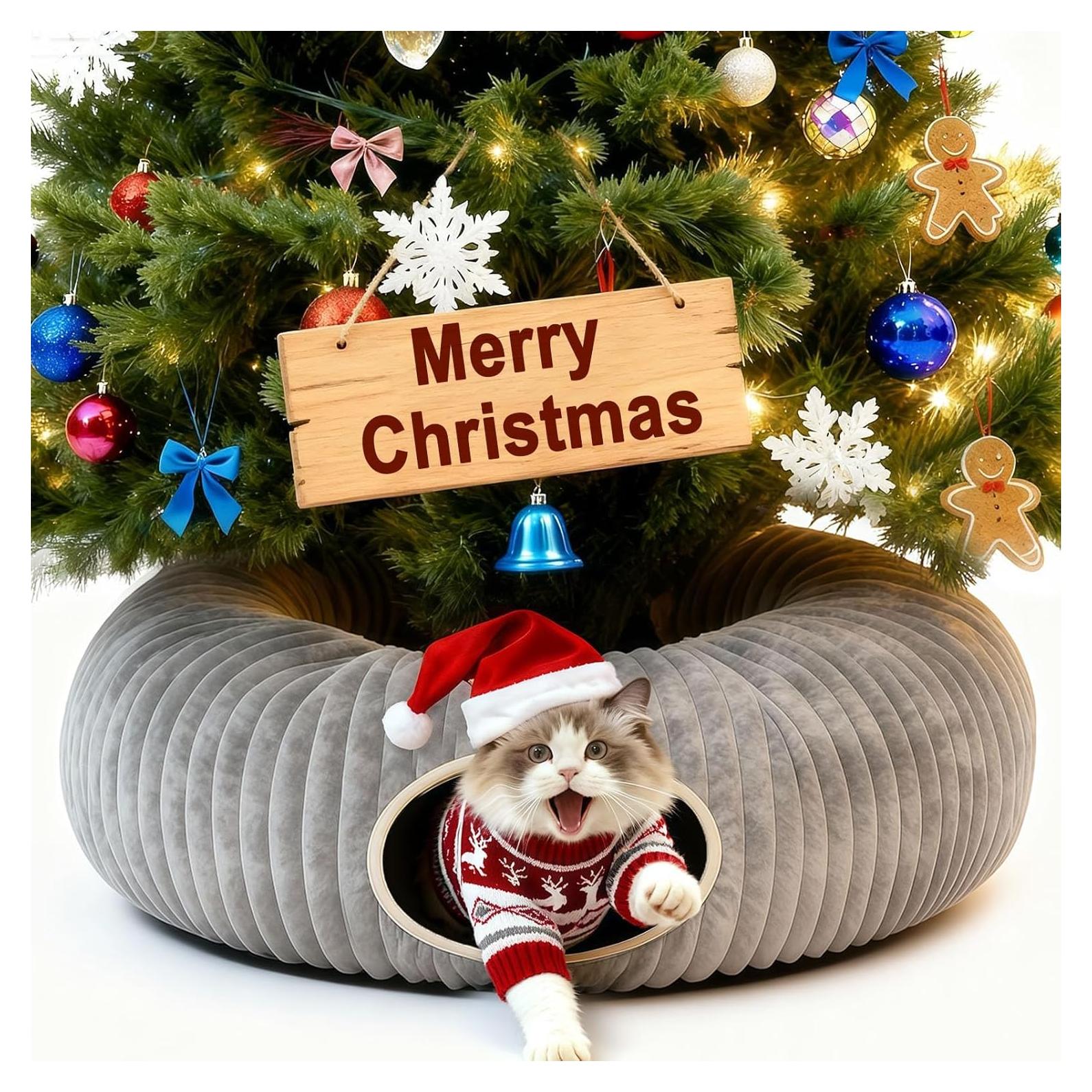 Túnel de Gato MOYMO Mediano Gris 75x75x25 cm 2 en 1