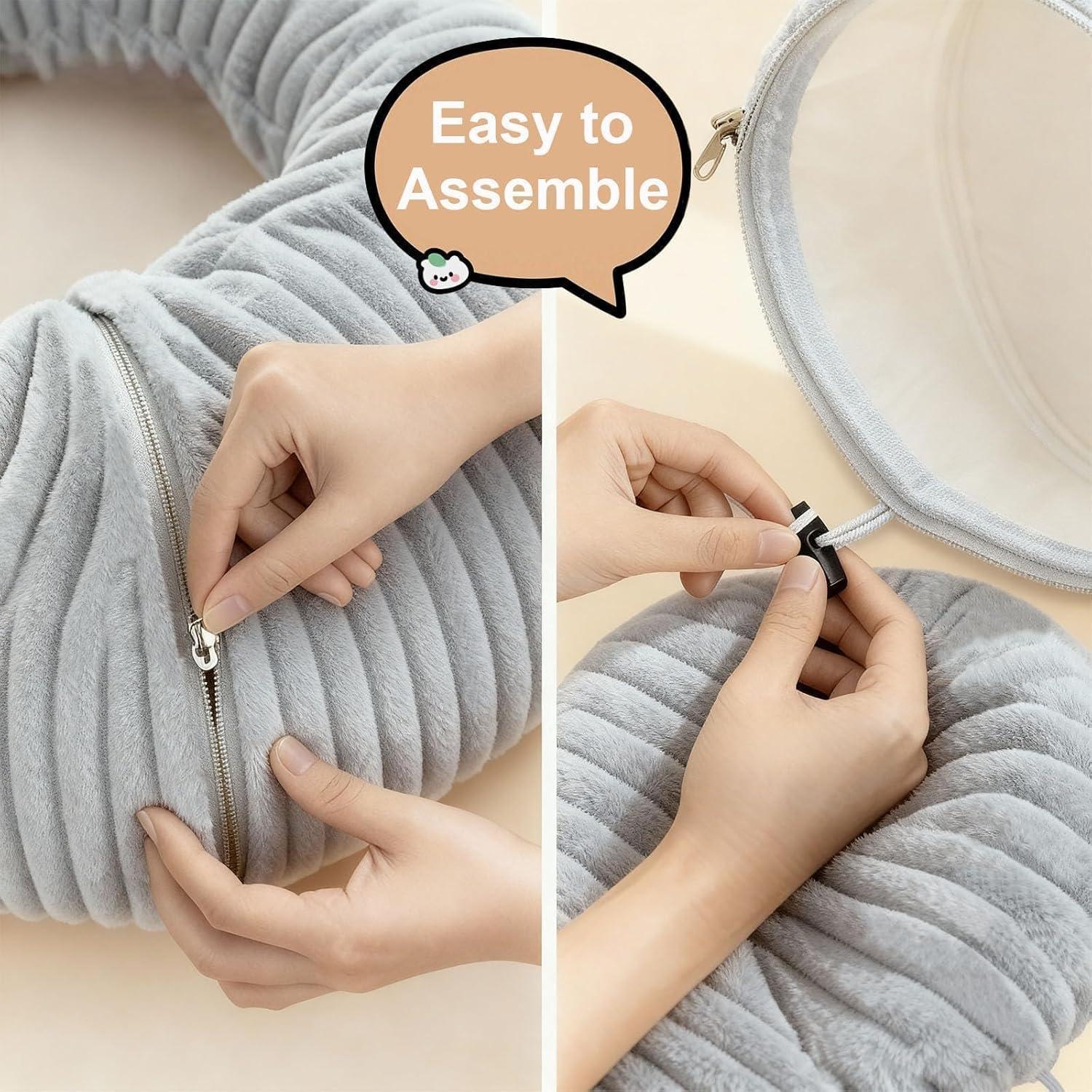 Túnel de Gato MOYMO Mediano Gris 75x75x25 cm 2 en 1