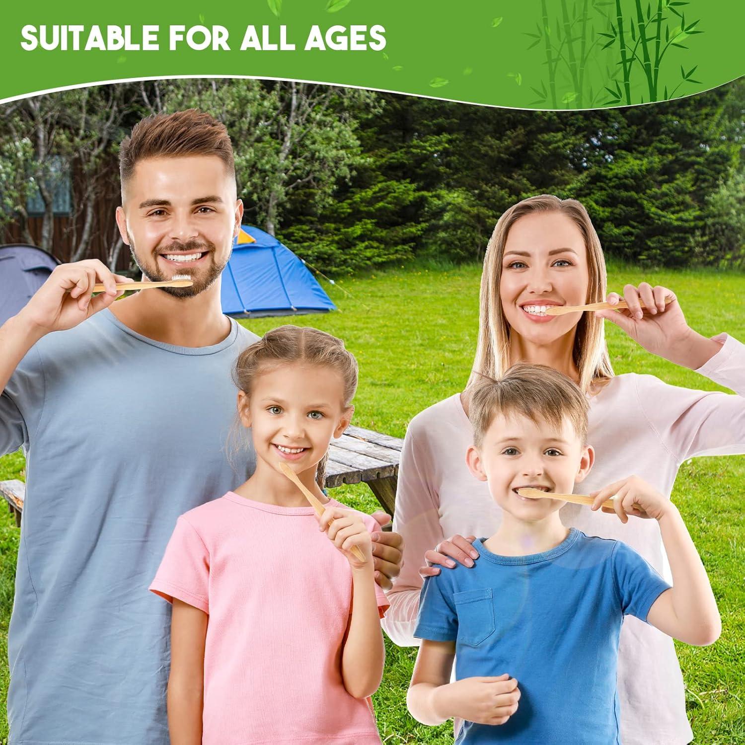 Cepillo de Dientes de Bambú con Pasta Previa - 72 Unidades