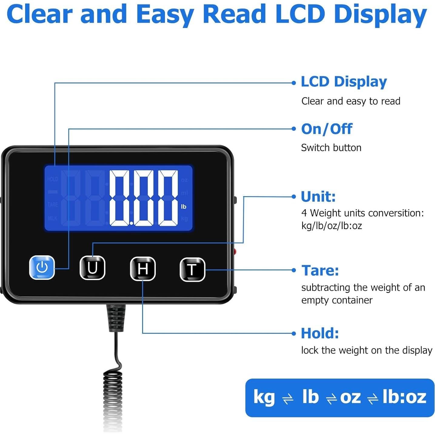 Escala Digital de Envío KUAIVO 200kg 10g Precisión Alta