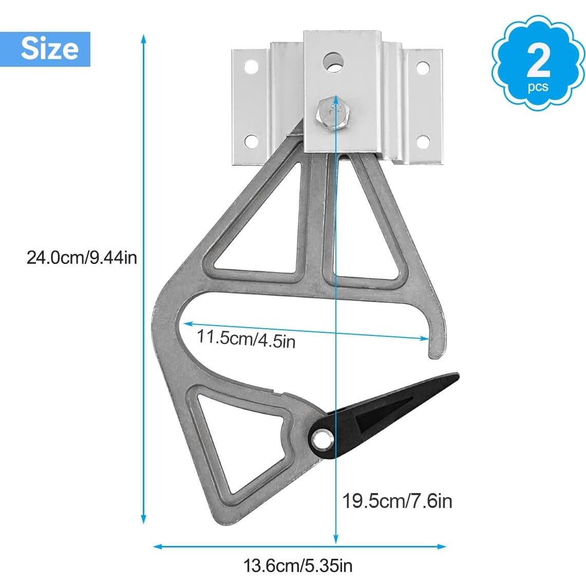 Juego de 2 Bloques de Escalera XINHNMUU Aluminio Gris