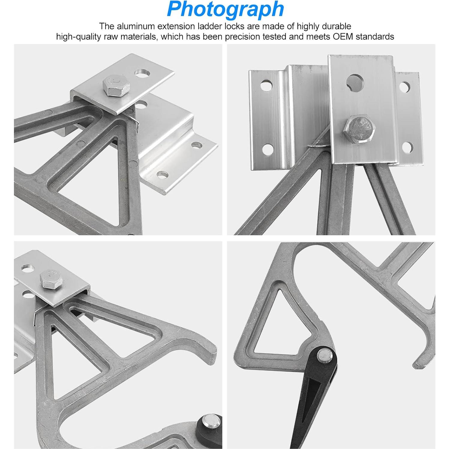 Juego de 2 Bloques de Escalera XINHNMUU Aluminio Gris