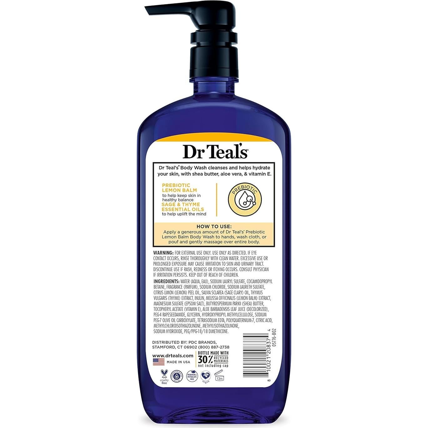 Gel de Baño Dr Teal's con Sal de Epsom y Bálsamo de Limón 710ml