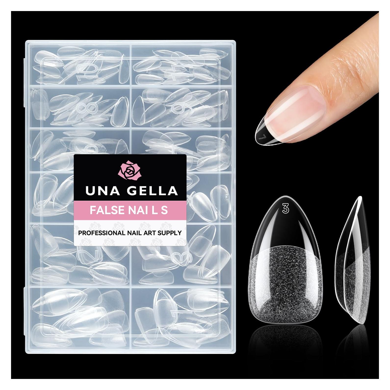Uñas Postizas Almendra Cortas UNA GELLA 216pcs Gel Acrílico