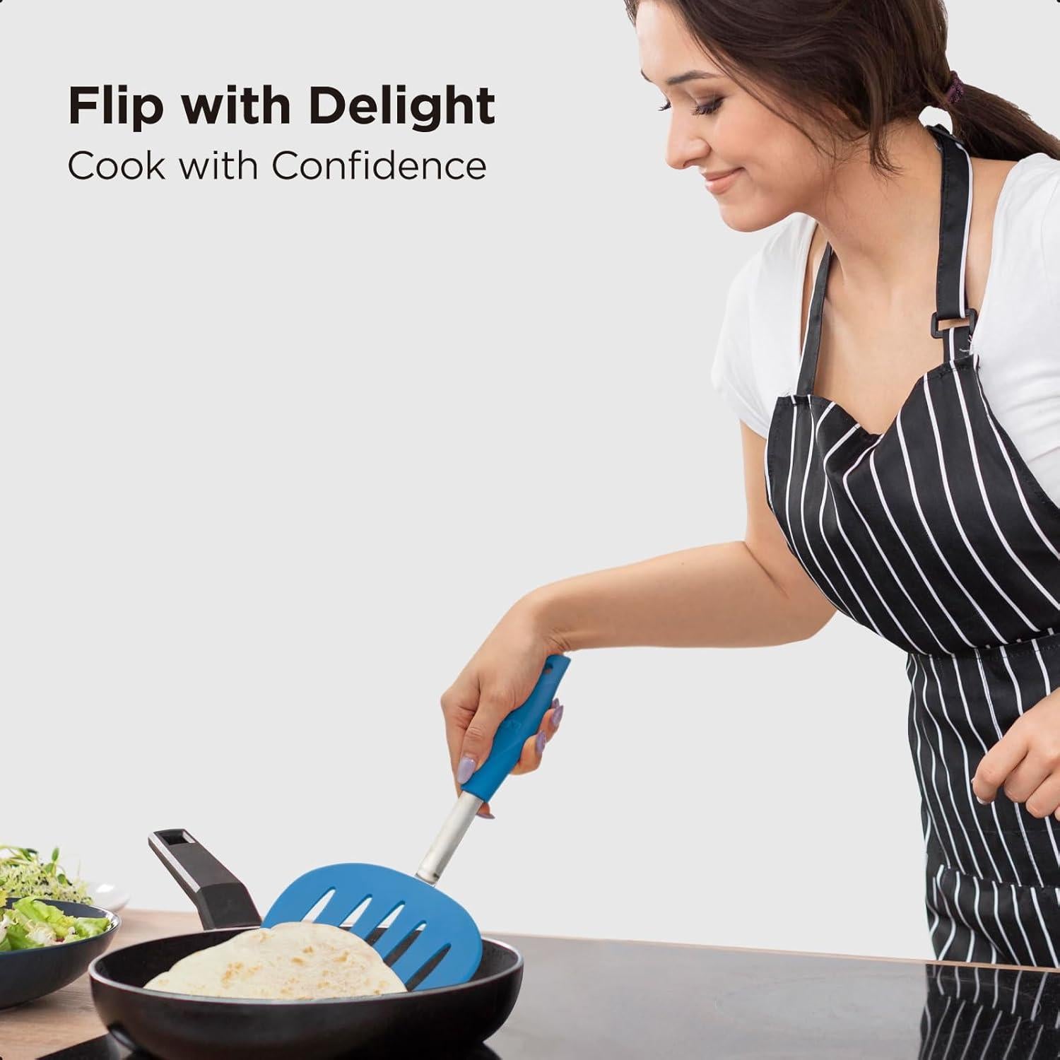 Espátula de Silicona Kitchen Mama WALTZGRIP 29.5cm Azul