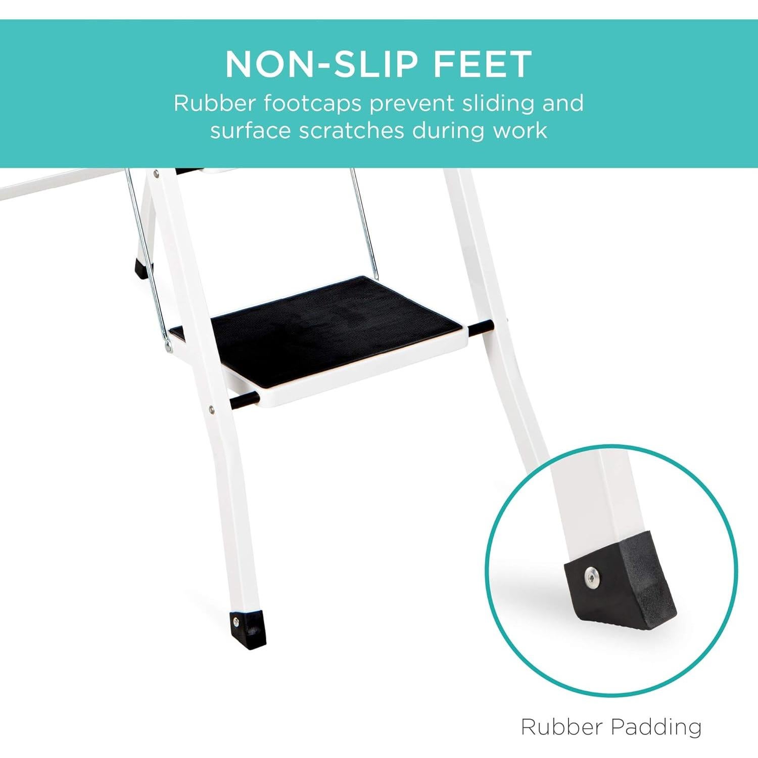 Escalera Plegable de Acero 4 Escalones 149kg Mejor Opción