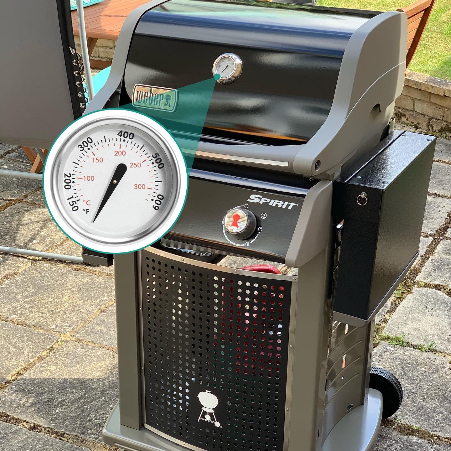 60540 7581 67031 Grill Lid Thermometer for Weber Charcoal, Spirit, Q Grill, Temperature Gauge for Spirit I & II 200 and 300 Series, Weber 22" Kettles, Q 120/220/300/320, Traveler Portable Gas Grill