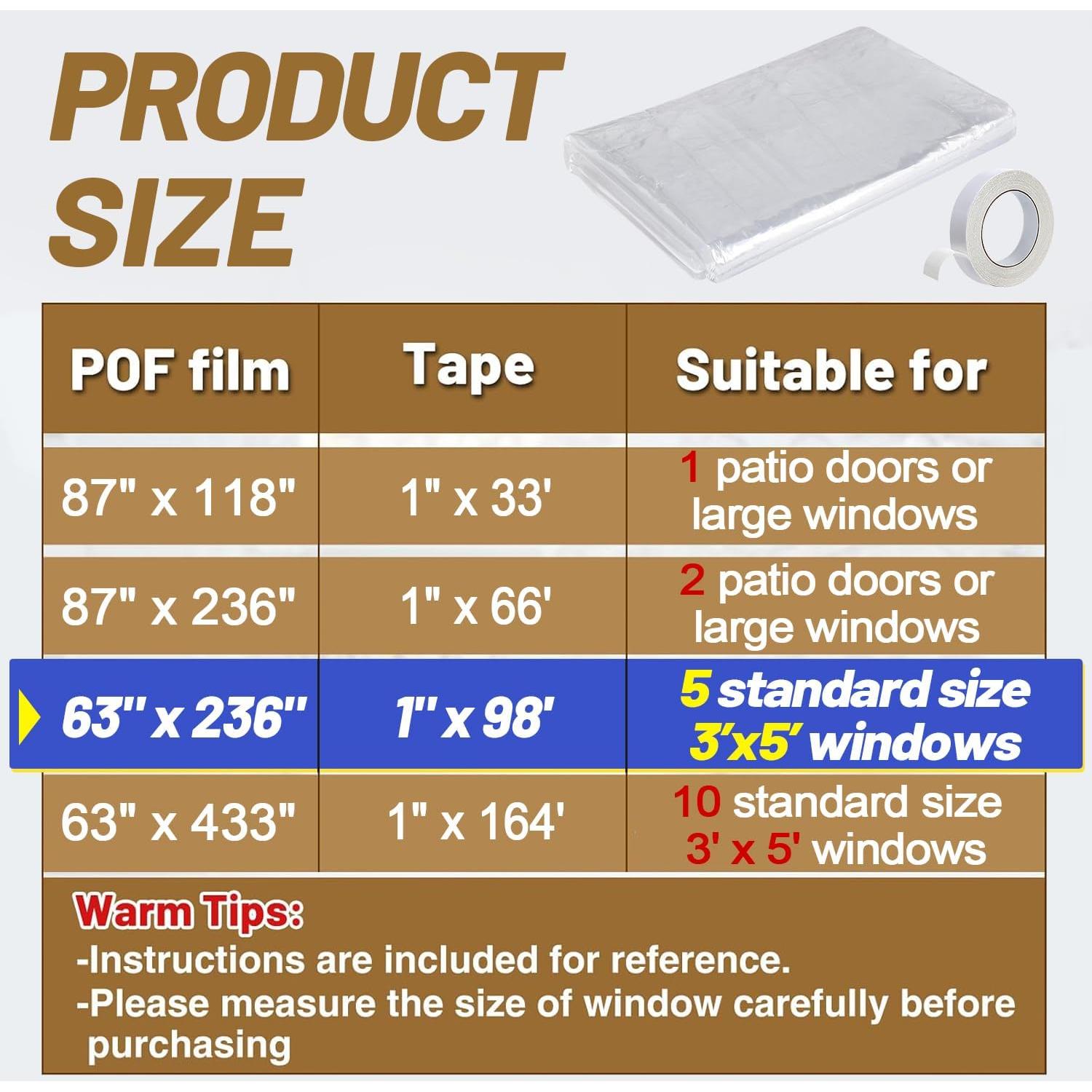 Kit Aislamiento de Ventanas Apipi 63x236 cm para 5 Ventanas