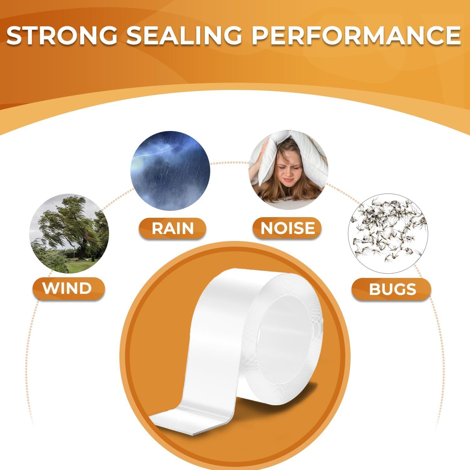 Cinta de Sellado de Ventanas SWRT 3" x 10.06m Transparente