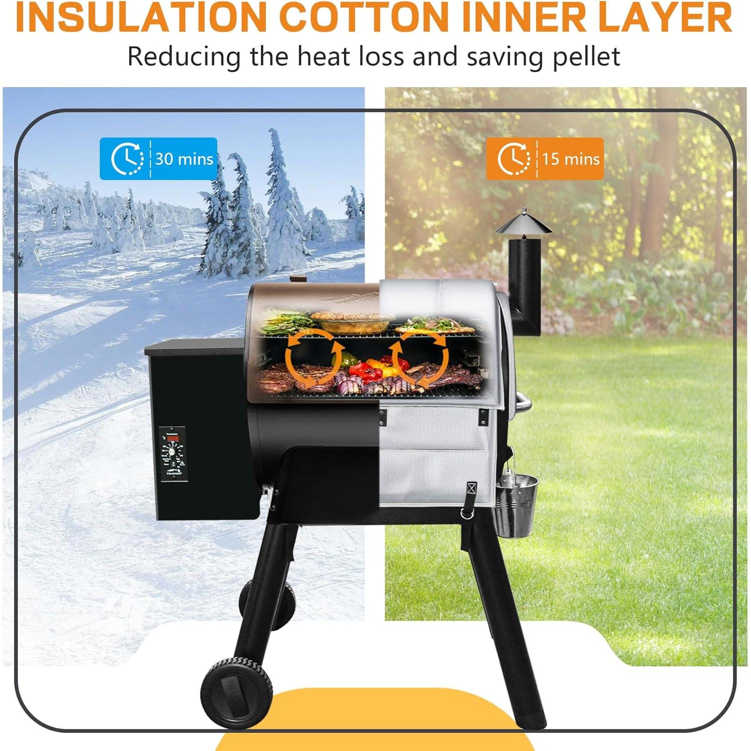 Manta de Aislamiento FlameDuty para Parrilla Traeger 22, 575, 650