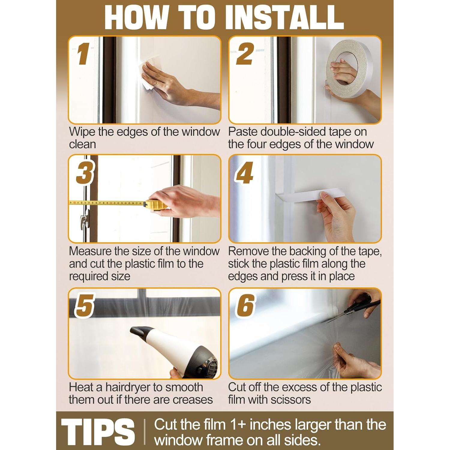 Kit de Aislamiento de Ventanas Bigmeta 1.57 x 6 m para Invierno