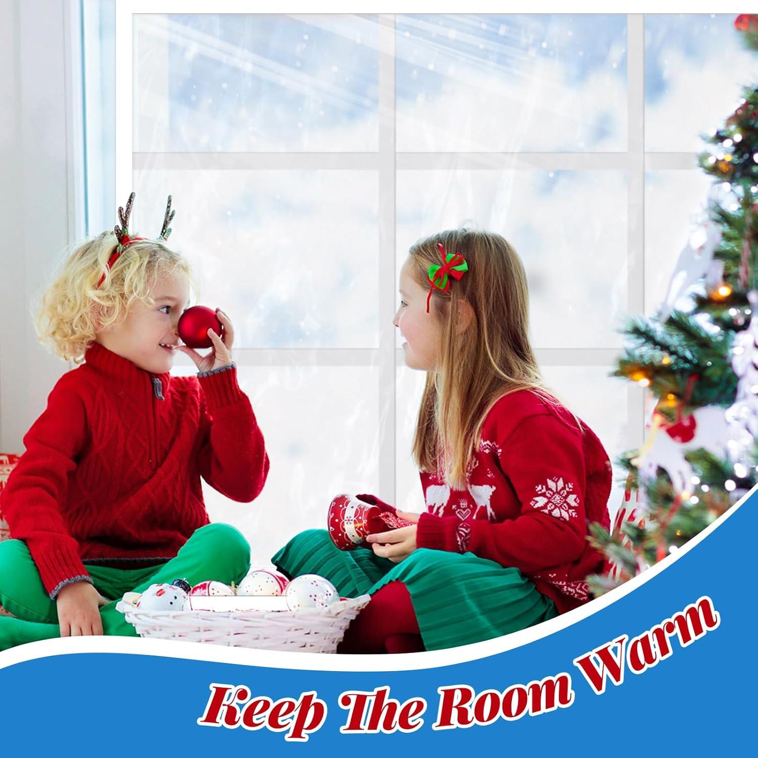 Kit de Aislamiento de Ventana U0U 119.38x160cm Plástico Transparente