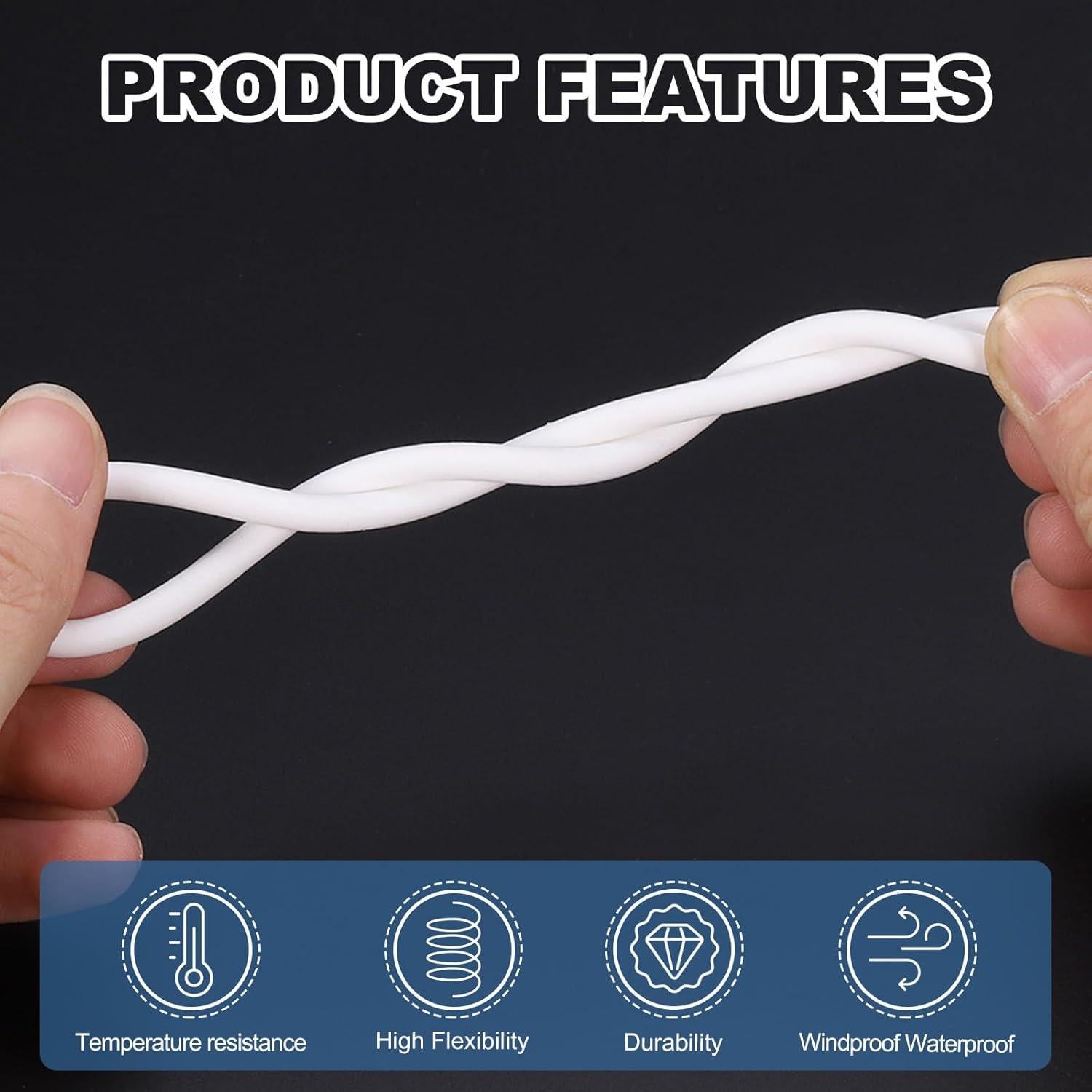 Tira de Sellado de Espuma de Silicona PATIKIL 3m x 3mm Blanca