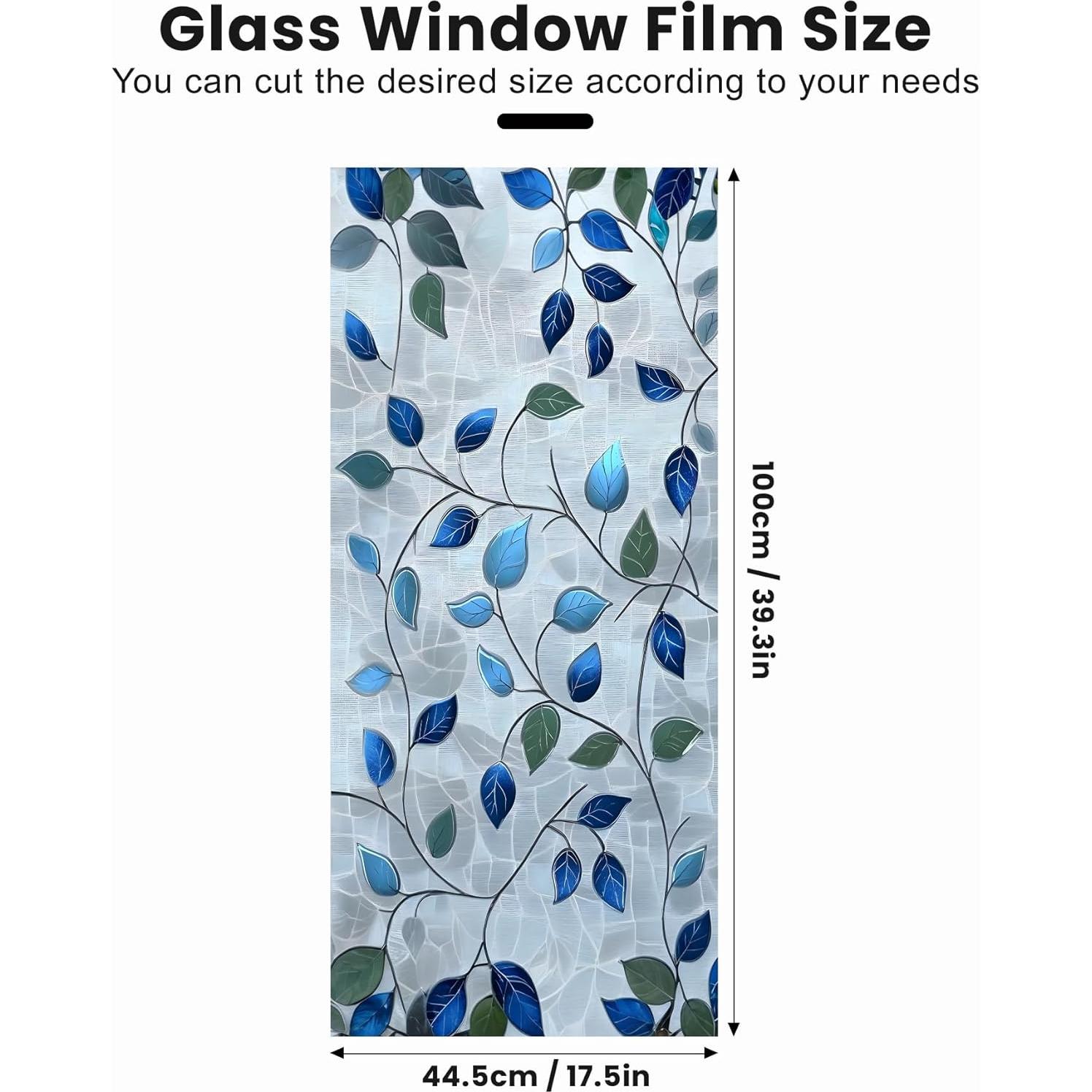 Película de Privacidad AOHMPT 3D Floral 99.8x44.5cm