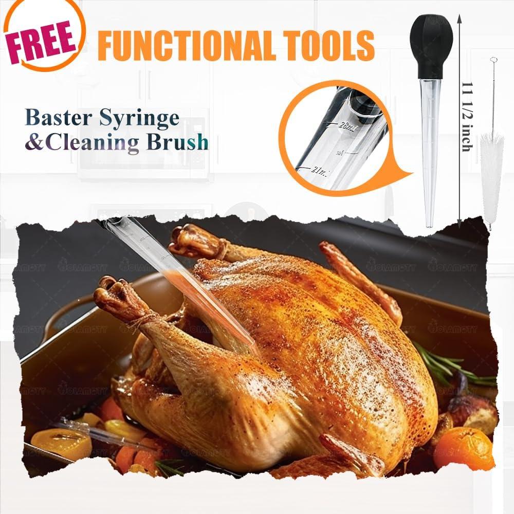 Rejilla de Asado DOLAMOTY con Bandeja Acero Inoxidable 39x29cm