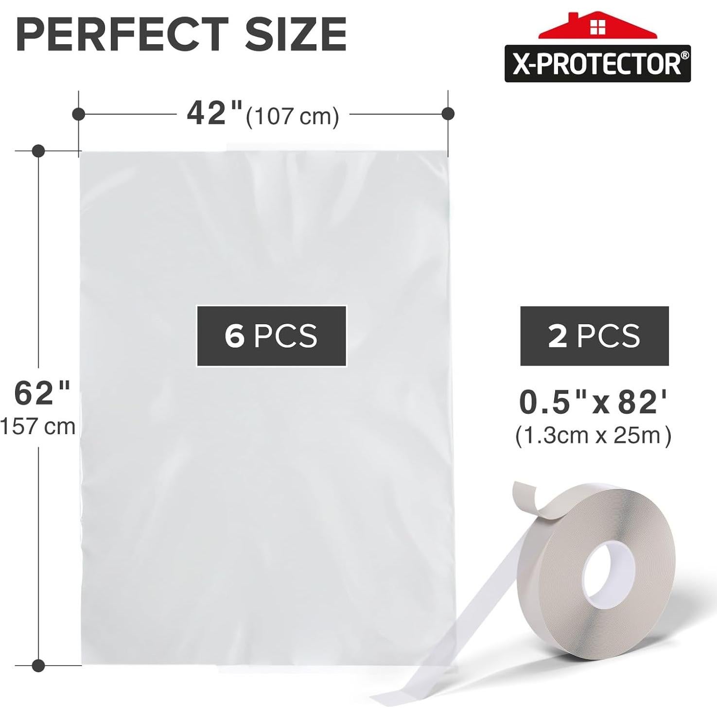 Kit Aislamiento de Ventanas X-Protector 6 Piezas 106.68x157.48cm