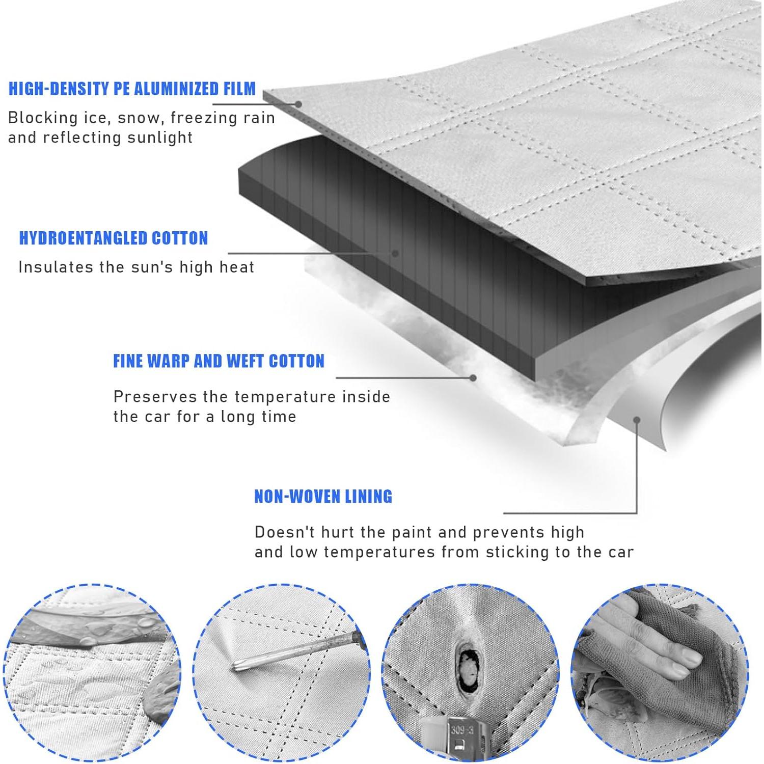 Cubierta Trasera de Parabrisas Dickno 80x140 cm para Invierno