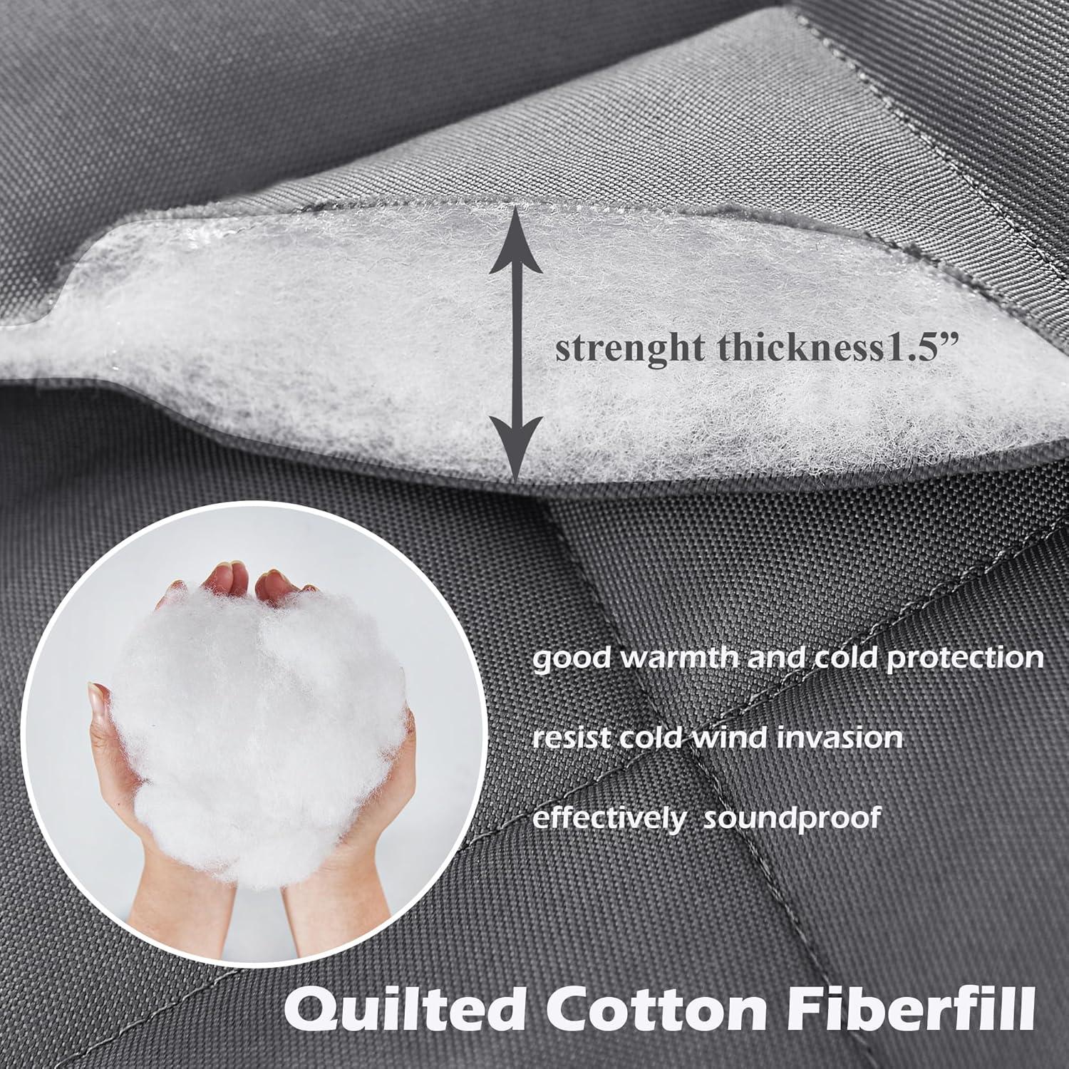 Cortina de Puerta Aislante KEPARPCN 91x208 cm Gris 1 Panel