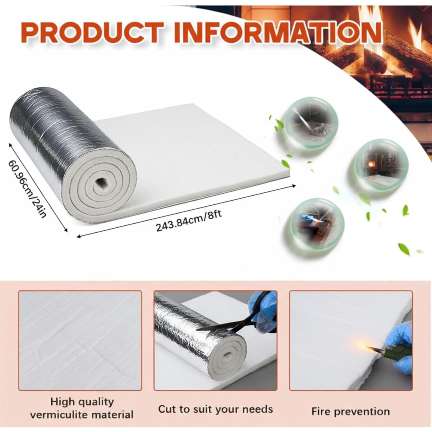 Manta de Aislamiento Cerámico Sasylvia 2.54x61x243.84 cm