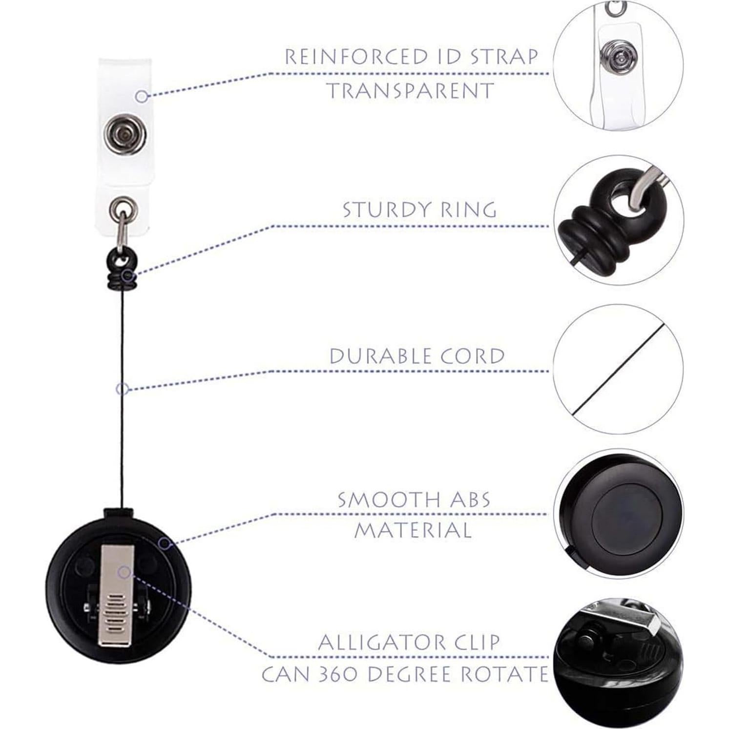 Sujetadores de Identificación QREEL 25 Piezas Clip Giratorio