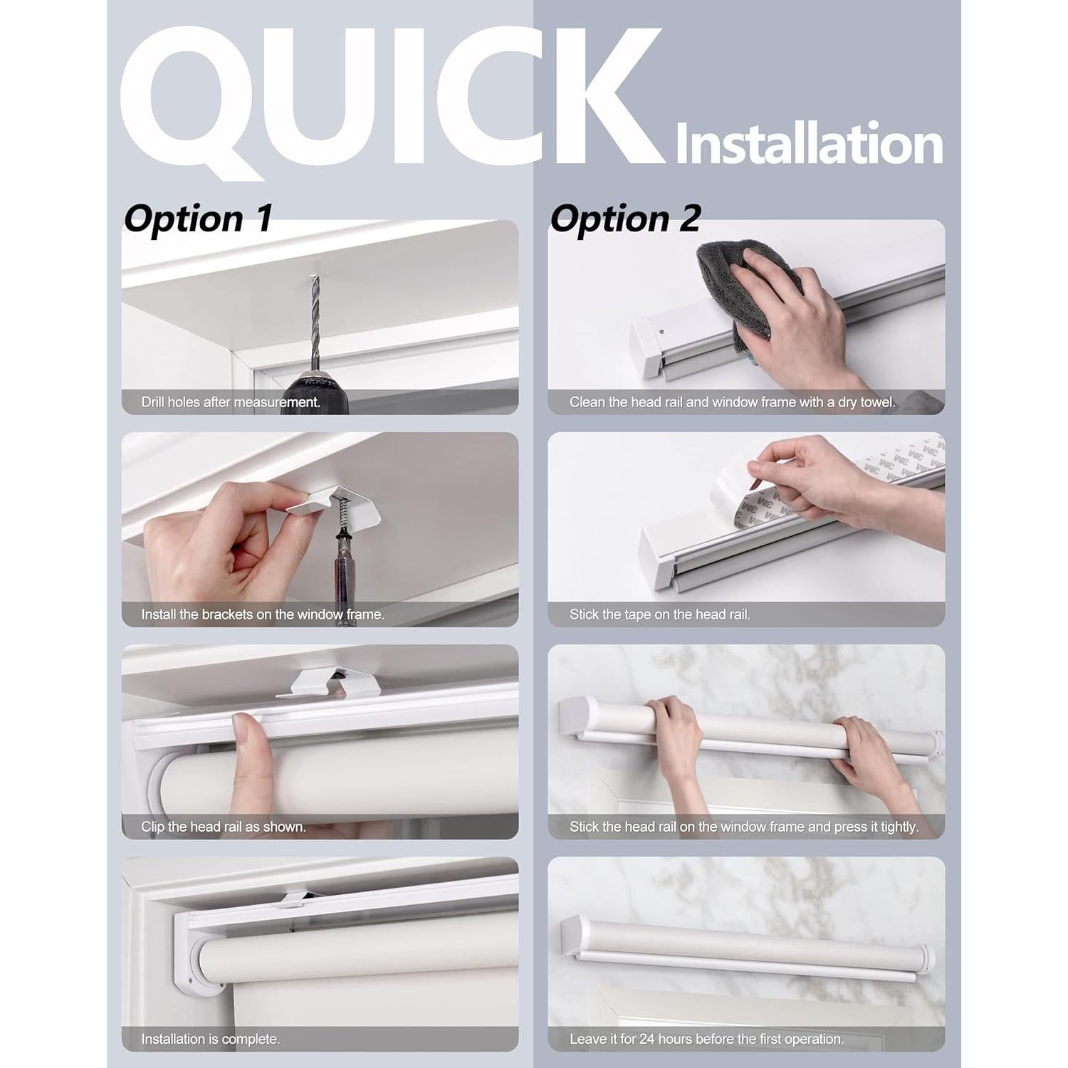 Persianas Enrollables LazBlinds 100% Opacas 50.4x182.9cm Marrón