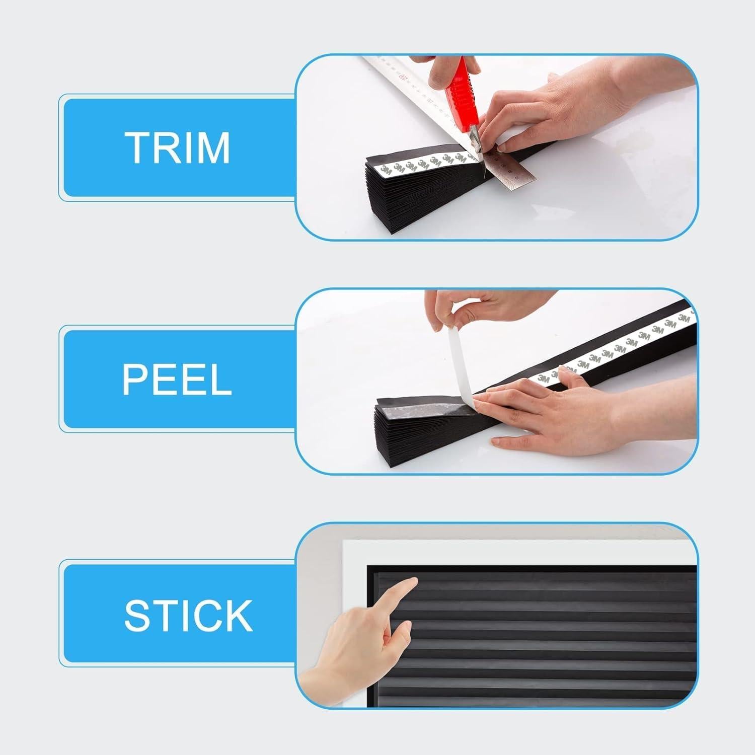 Cortinas de Papel Blackout MYshade 6 Piezas 91.44x182.88cm