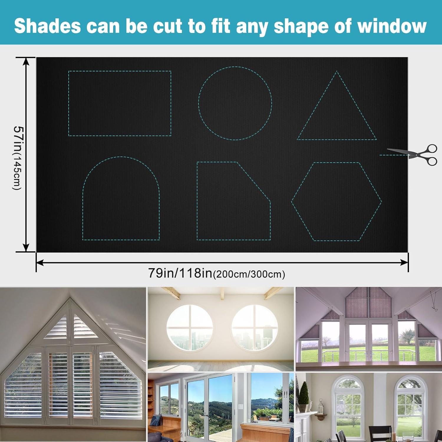 Cortinas Blackout Portátiles Changshade 145x300 cm Sin Taladrar