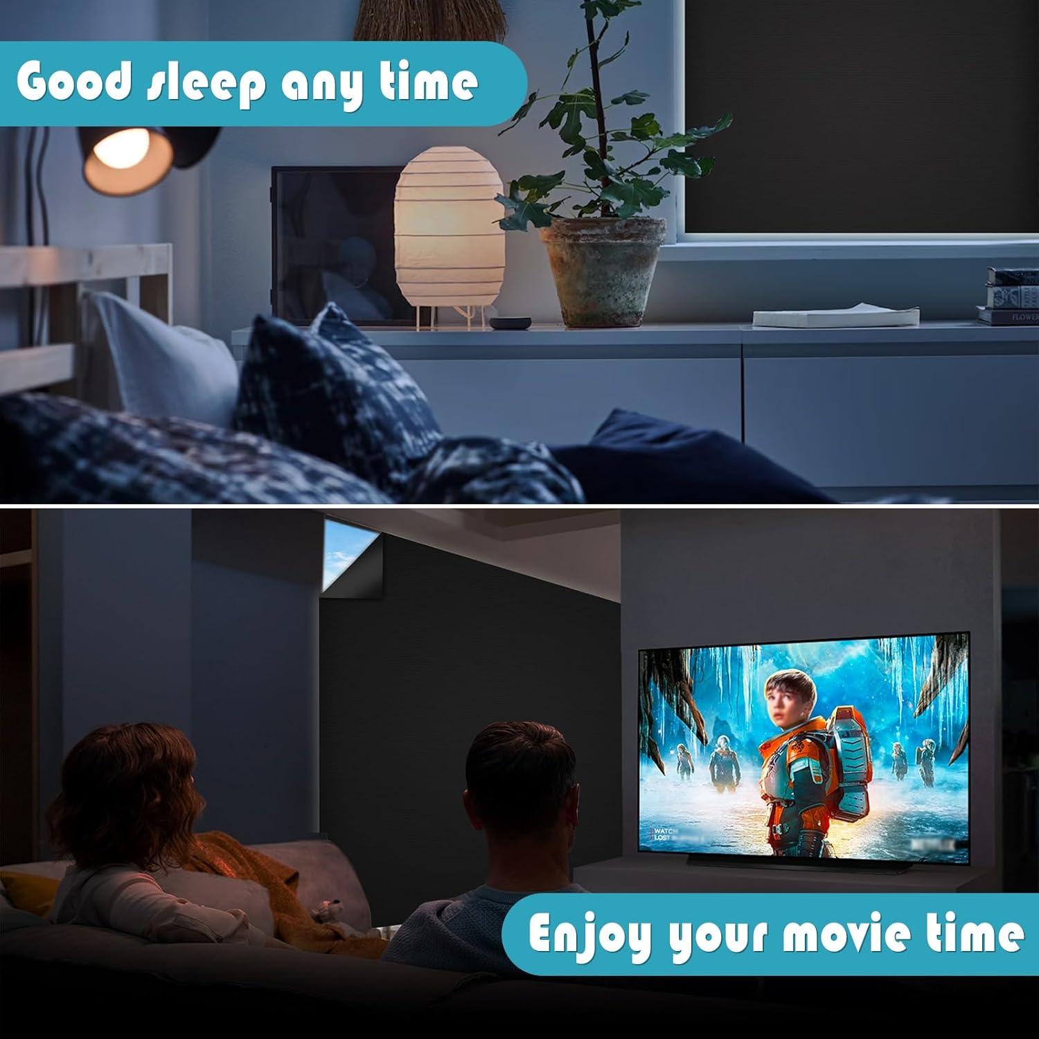 Cortinas Blackout Portátiles Changshade 145x300 cm Sin Taladrar