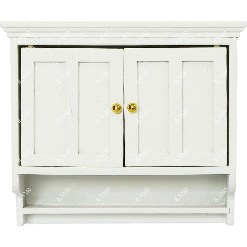 Estante de Cocina Miniatura iLAND 1:12 Blanco Country Moderno