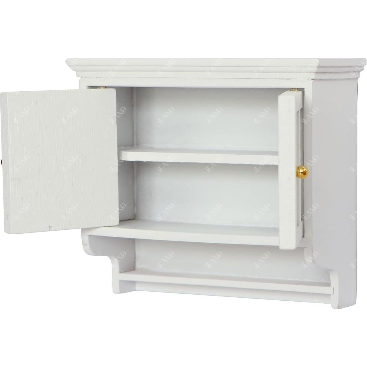 Estante de Cocina Miniatura iLAND 1:12 Blanco Country Moderno