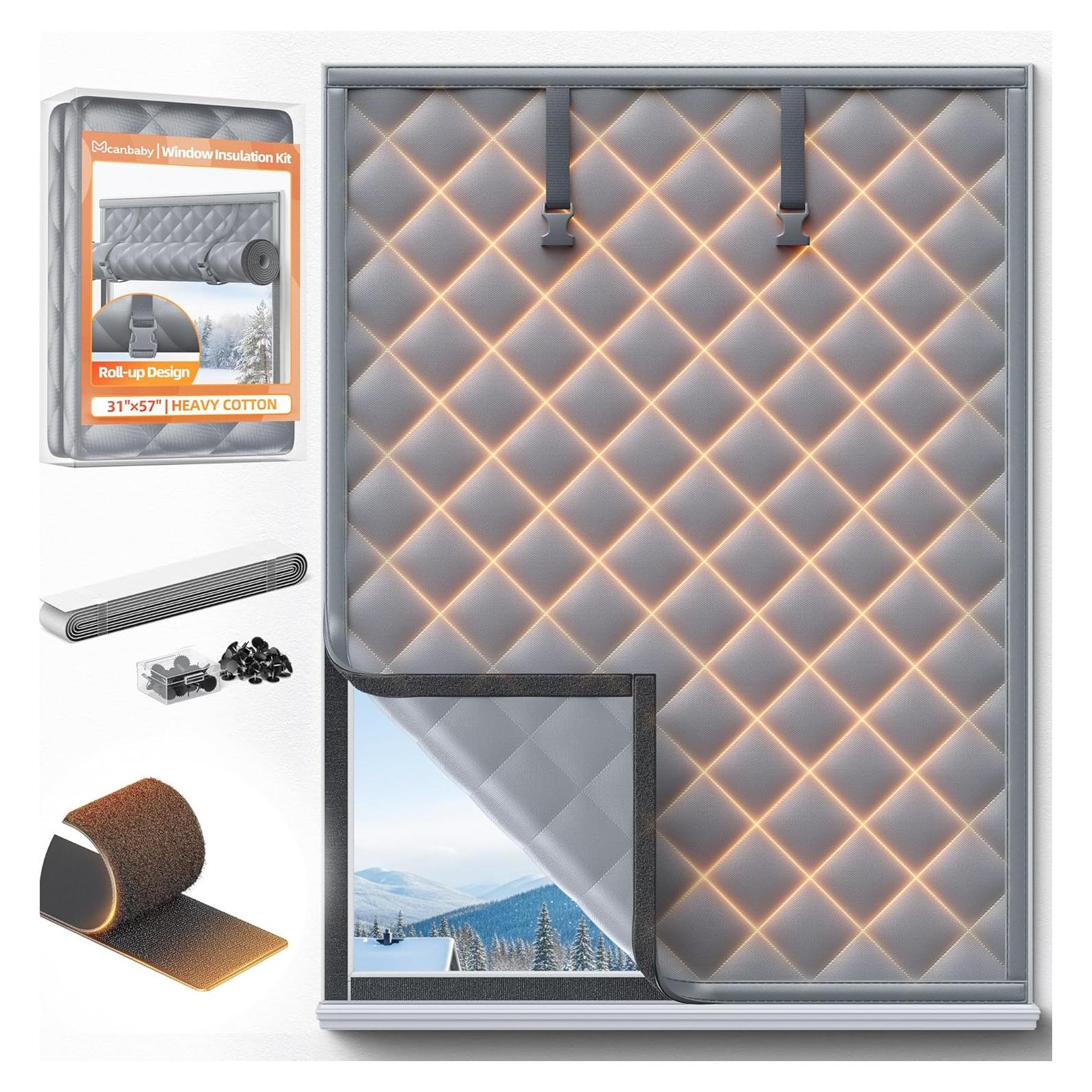 Aislamiento Térmico para Ventanas Mcanbaby 78x144 cm Gris