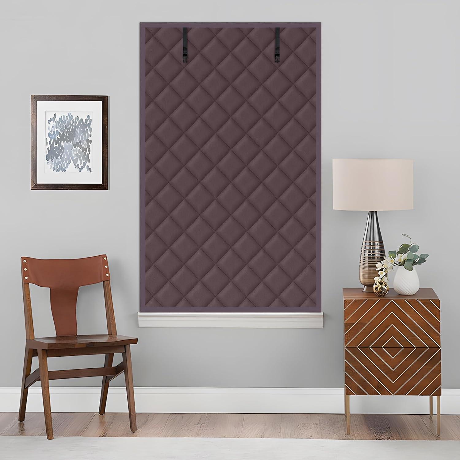 Cortina Aislante de Invierno Nkiy Quen 160x99 cm Rojo Marrón